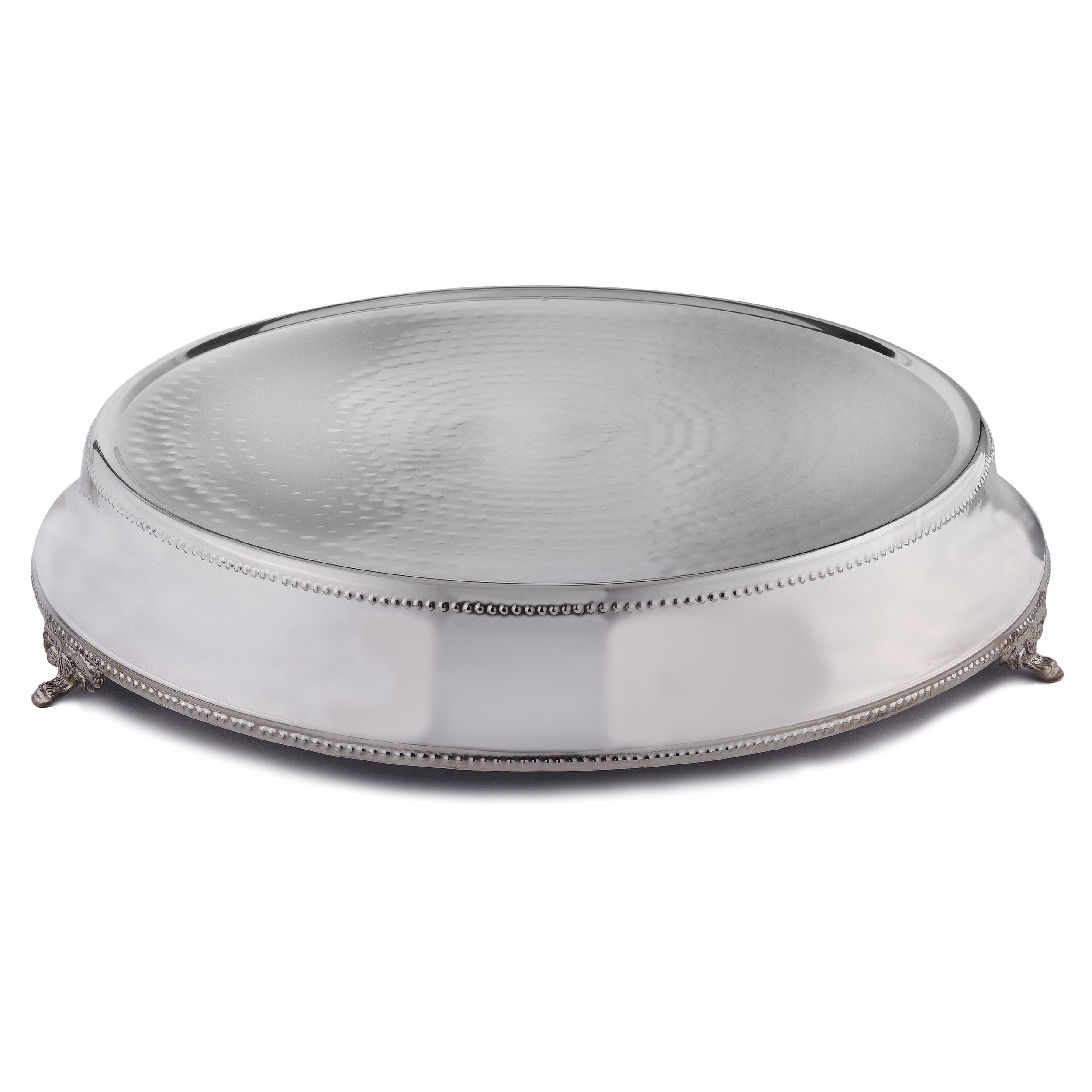 18-Inch Silver Round Tapered Wedding Cake Stand - Elegant Tiered Dessert Display for Wedding Cakes, Cupcakes & Party Desserts