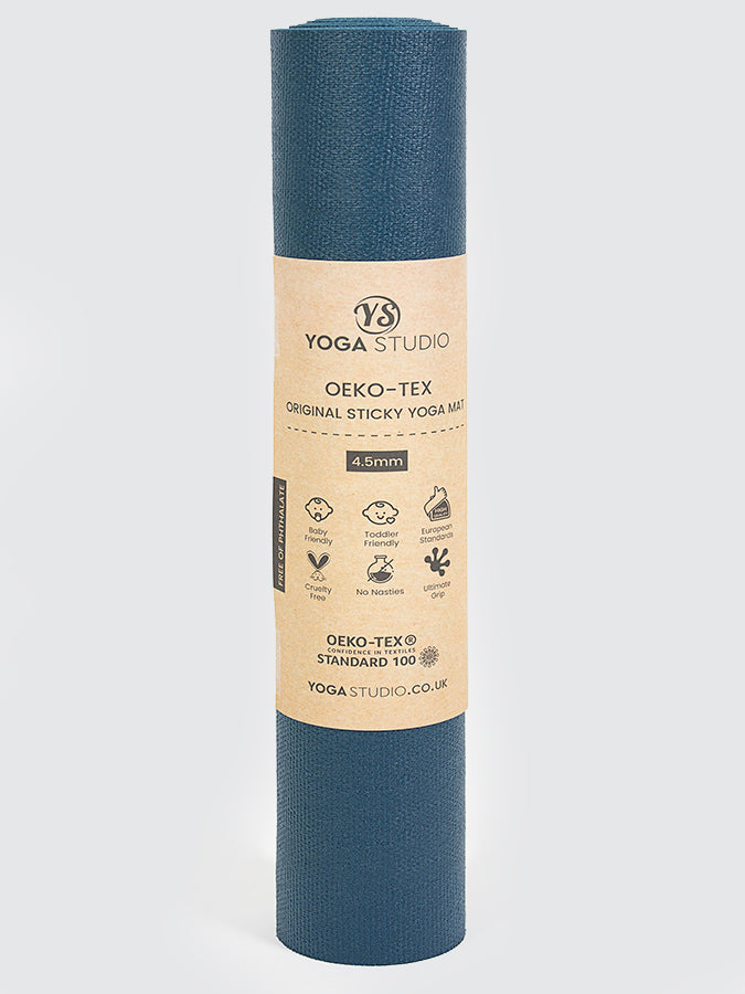 Eco-Friendly Oeko Tex Certified 4.5mm Extra Long & Wide Yoga Mat for Home & Studio Practice - Perfect for Hot Yoga, Pilates, and Meditation