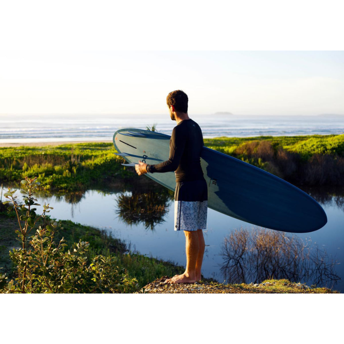 Harley Ingleby Moe 7'4 Surfboard - Blue FCS2 5-Fin Setup for Performance Surfing | Perfect for Small to Medium Waves, Beach Cruising & Surf Lessons