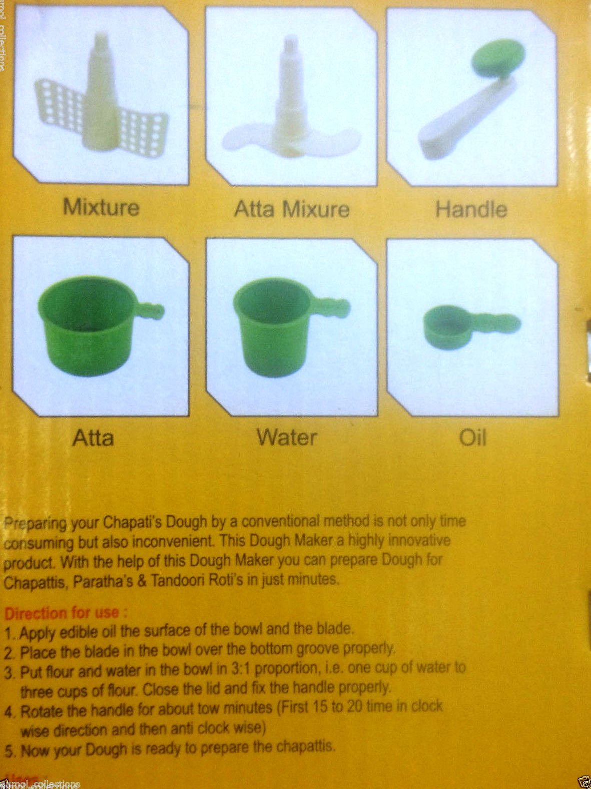 SAGAR Dough Maker & Atta Maker with Churner - Perfect for Shaker, Mixture & Indian Cooking | Ideal for Roti, Chapati, Dough Kneading & Food Preparation