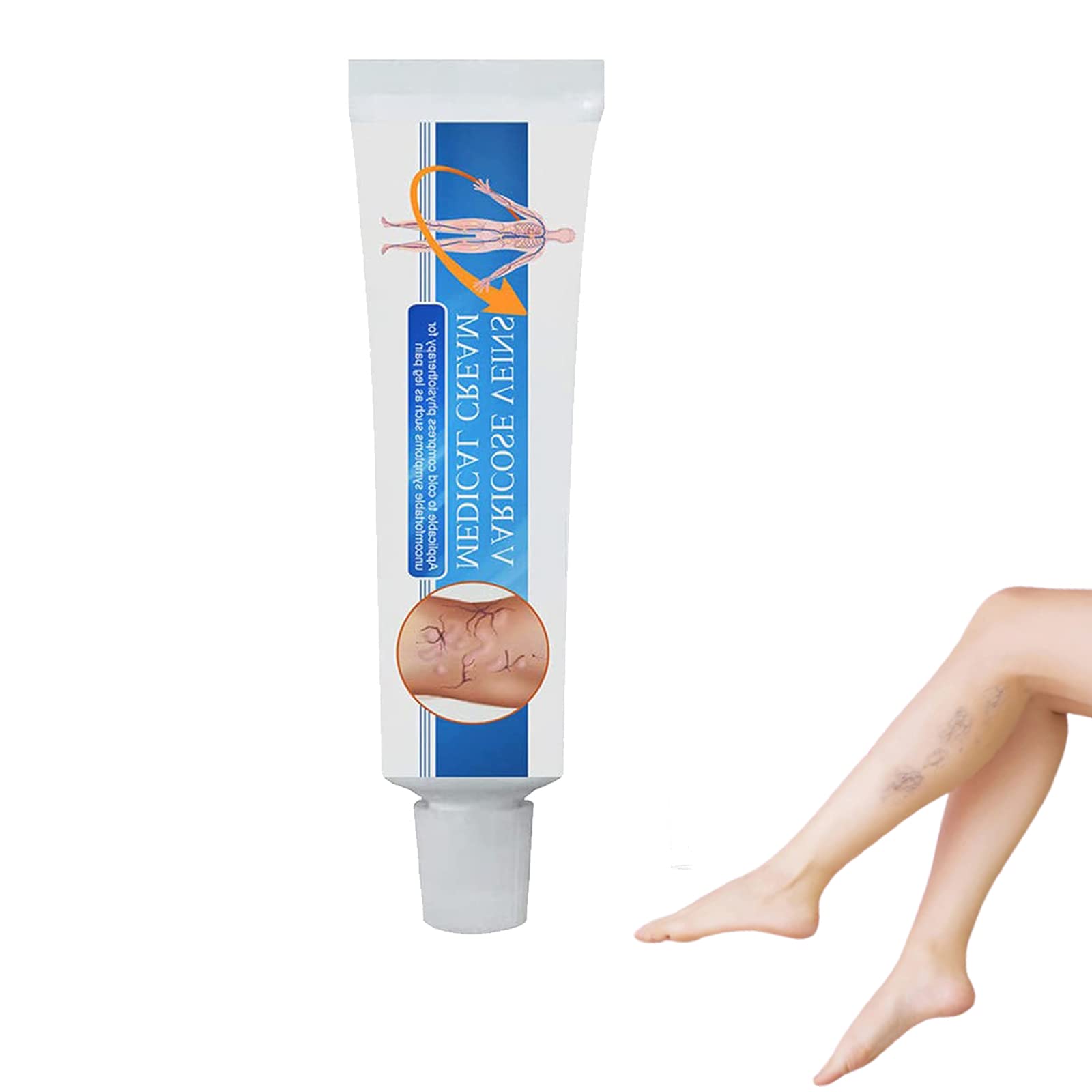 Varicose Veins Relief Cream - Fast-Acting Leg & Foot Cramp Solution, Muscle Soreness Ointment for Circulation Support - Perfect for Post-Workout Recovery & All-Day Comfort (1 Pack)