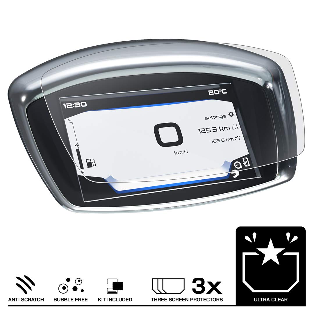 Speedo Angels Dashboard Protector for Vespa Elettrica 2019+ - Clear Screen for Riding