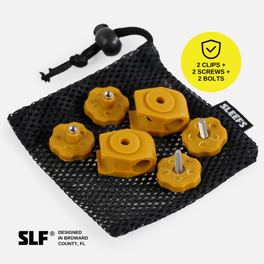 SLEEFS Football Helmet Visor Quick Clips - Universal Fit Quick-Release Helmet Accessories (1 Pair Clips + Screws) - No Tools Required for Easy Installation - Perfect for Football, Lacrosse & Hockey Helmets