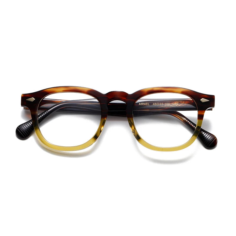 CCspace Unisex Full Rim Square Acetate Eyeglasses 57314 - Lightweight & Durable Frame for Men & Women - Perfect for Reading, Work & Fashion Accessories