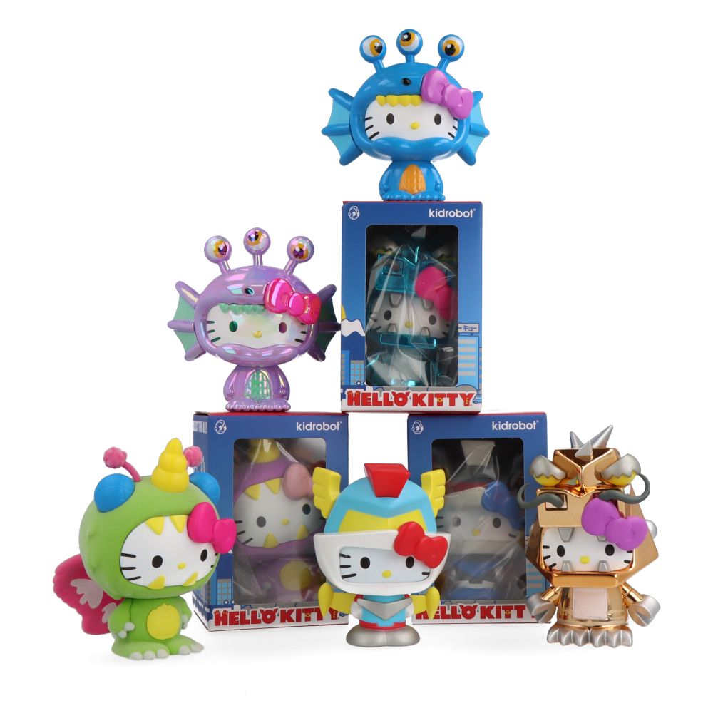 Hello Kitty Kaiju Mini Series Collectible Figures - Cute Kawaii Monster Toys for Kids & Anime Fans - Perfect for Display, Gifts & Pop Culture Collections