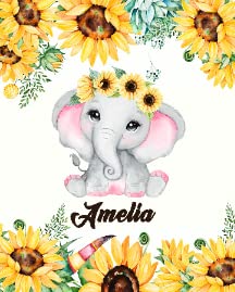 Baby Girl Elephant Sunflower