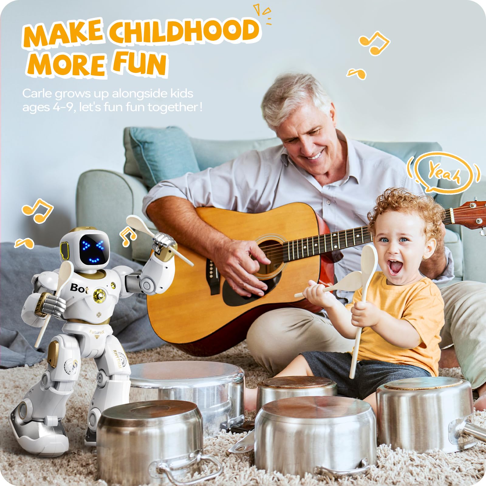 Ruko 1088 Smart Programmable STEM Robot Toy for Kids Ages 4-9, Interactive RC Robot with Voice & App Control, Educational Learning Toy for Boys & Girls - Perfect for Birthday Gifts & STEM Classroom Activities