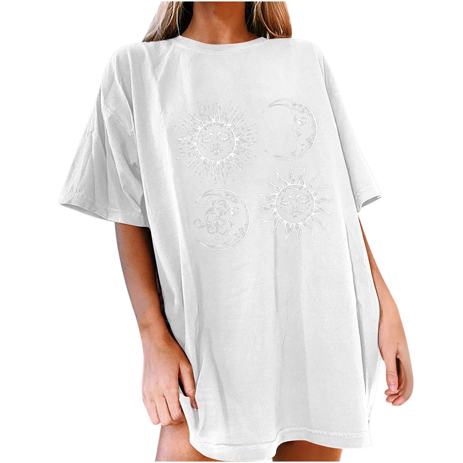 Women's Summer Tops 2024 - Loose Tunic Short Sleeve Tee Shirt, Casual & Dressy Blouse for Women | Perfect for Beach, Office & Weekend Outings