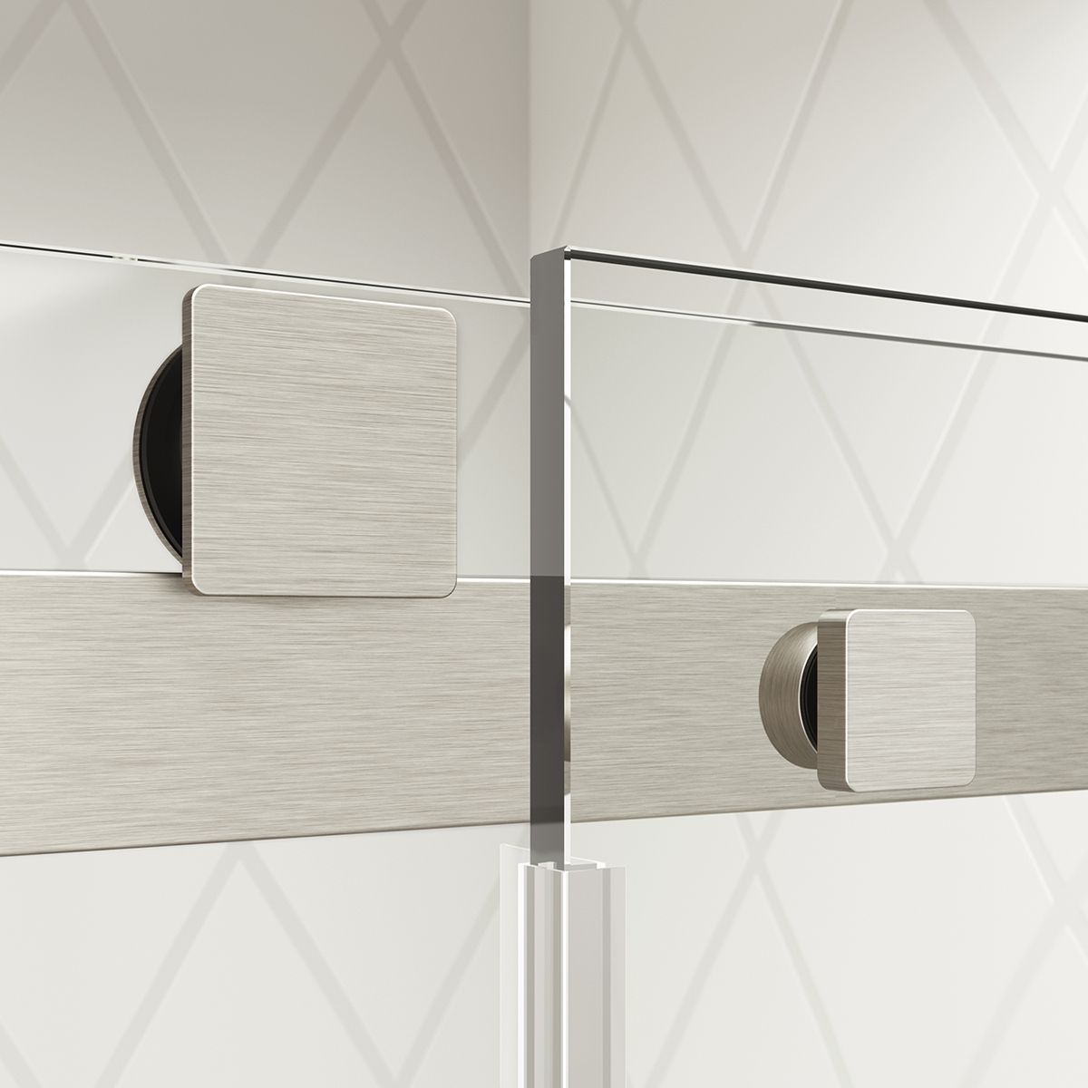 KONCEPT EVO Brushed Nickel Sliding Shower Door 60