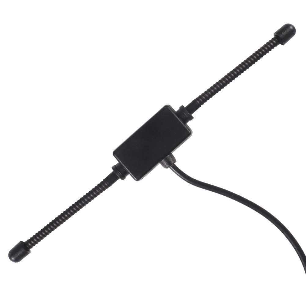 Universal Car Stereo AM FM Dipole Antenna - 10ft Hidden Adhesive Mount AM/FM Radio Antenna for Vehicle, Truck, SUV | DIN Male Plug Connector | Enhanced Radio Reception for Road Trips & Daily Commuting