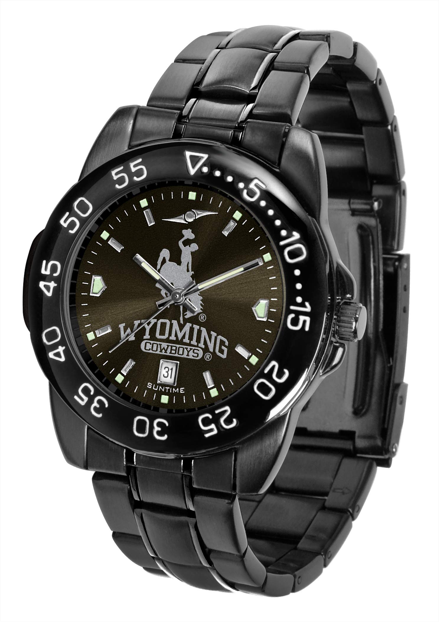 SunTime Men's Wyoming Cowboys Fantomsport Watch - Stylish Sports Watch for Men, Durable & Waterproof - Perfect for Gameday, Outdoor Adventures & Everyday Wear
