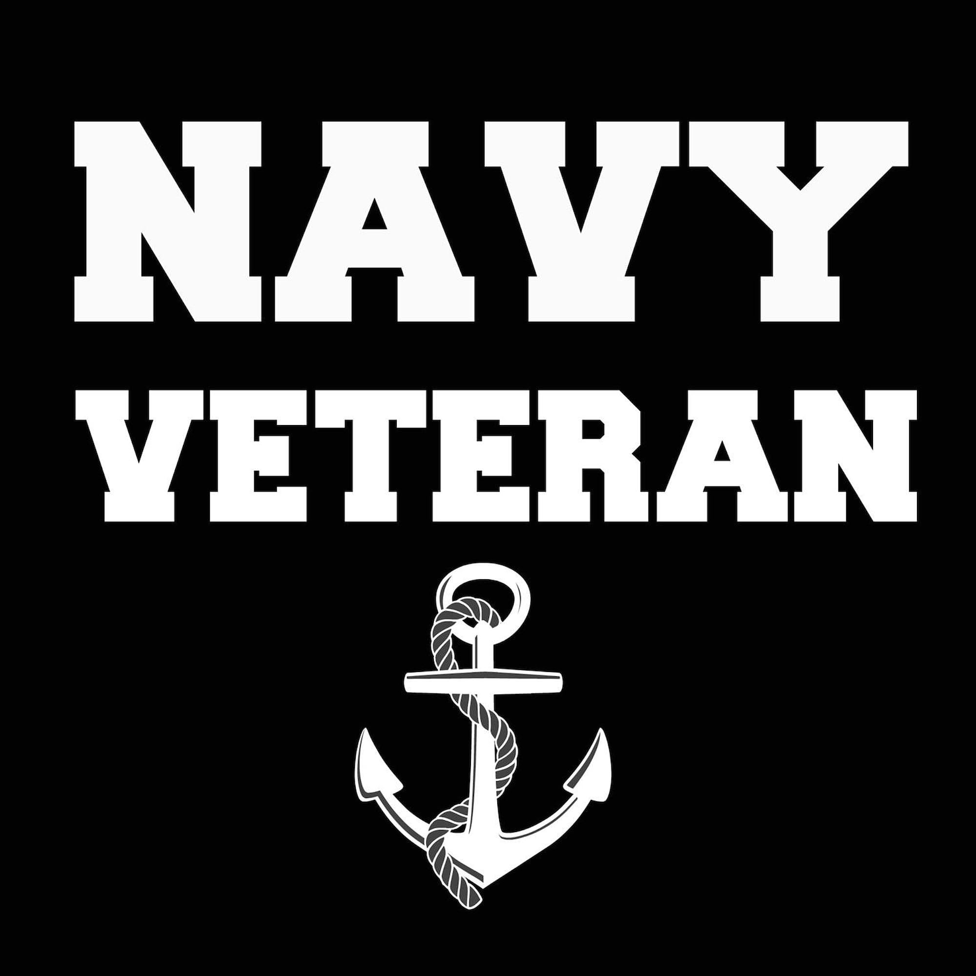 Navy Veteran Zip Hoodie for Men - Dark Zip-Up Hooded Sweatshirt | Military Apparel & Patriotic Casual Wear
