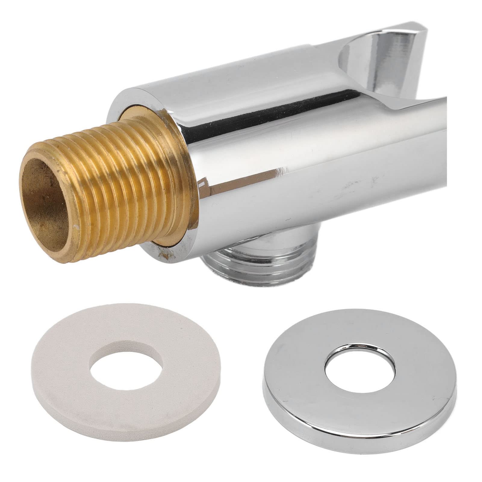 All Copper Wall Mount Hand Shower Holder with 3 Accessories - Heavy Duty Shower Head Adapter for Bathroom, Replaces Broken Shower Arm - Perfect for Spa-Like Experience, Elderly & Pet Bathing