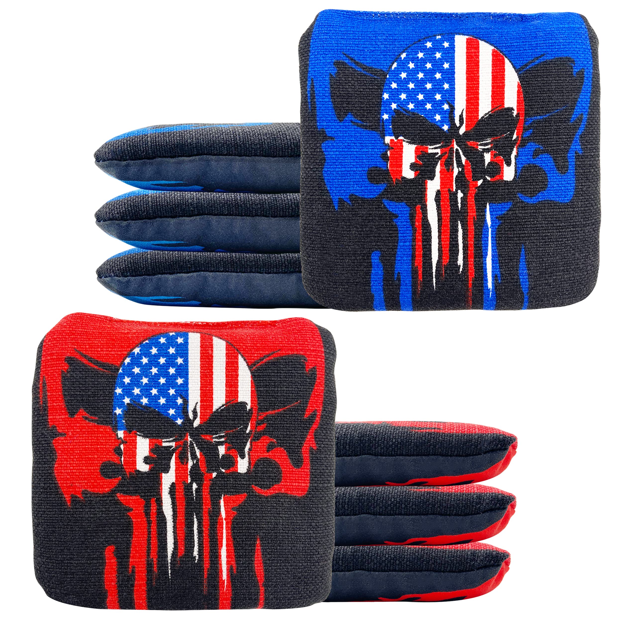 JST GAMEZ Professional Cornhole Bags Set - 8 Double-Sided Competition Bean Bags with Canvas Carry Case for Backyard Games, Tailgating & Outdoor Parties
