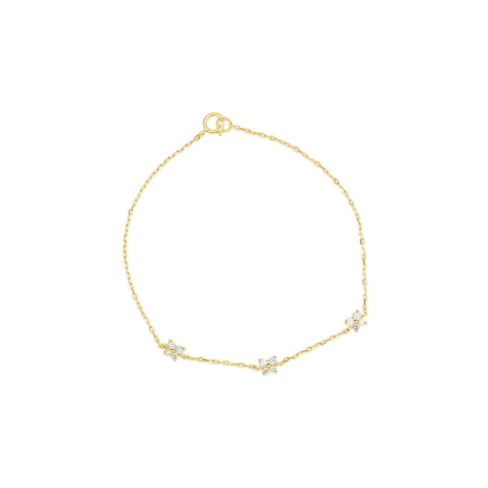 14k Yellow Gold Diamond Butterfly Bracelet - Elegant & Dainty Jewelry for Women - Perfect for Weddings, Anniversaries & Special Occasions