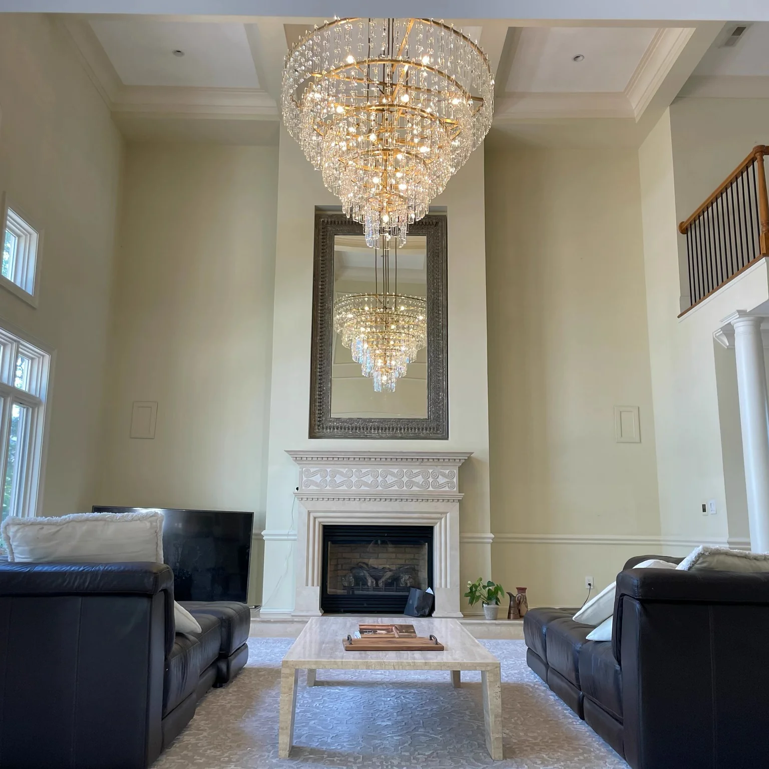 Melody K9 Crystal Tiered Round Chandelier - Modern Ceiling Light Fixture for Living Room, Bedroom, Kitchen Island Dining Area - Elegant Lighting for Home Decor & Wedding Venues