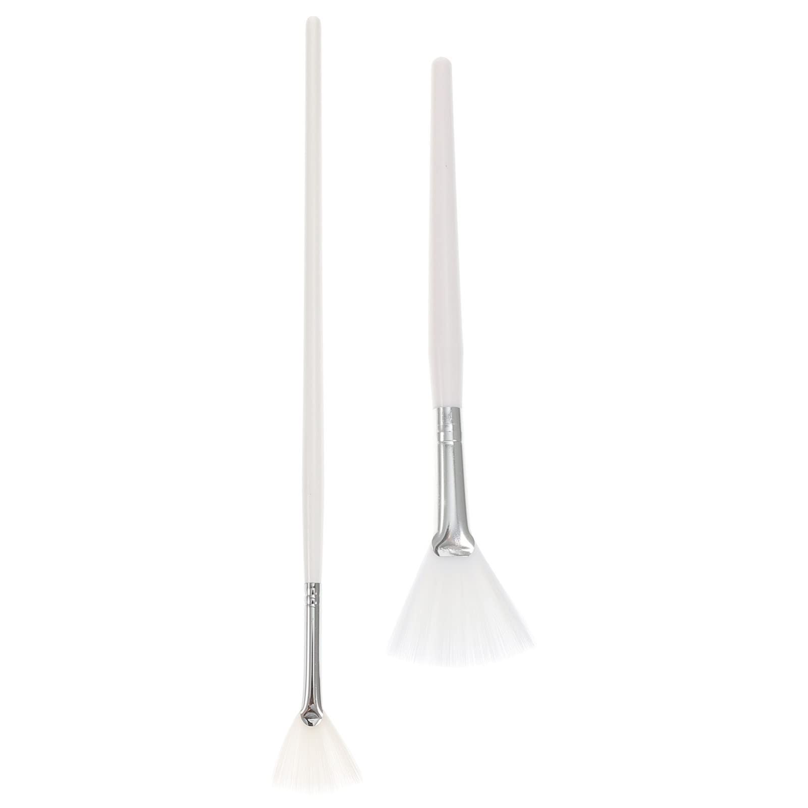 Lurrose 2PC Soft Face Mask Brush for Glycolic Peel & Makeup Application - Salon & Home Skincare