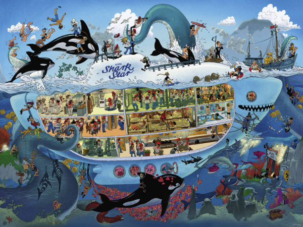 Heye 1500-Piece Triangular Jigsaw Puzzle - Oesterle Submarine Artwork | Challenging Adult Puzzle for Home Decor & Relaxation | Perfect Gift for Puzzle Lovers