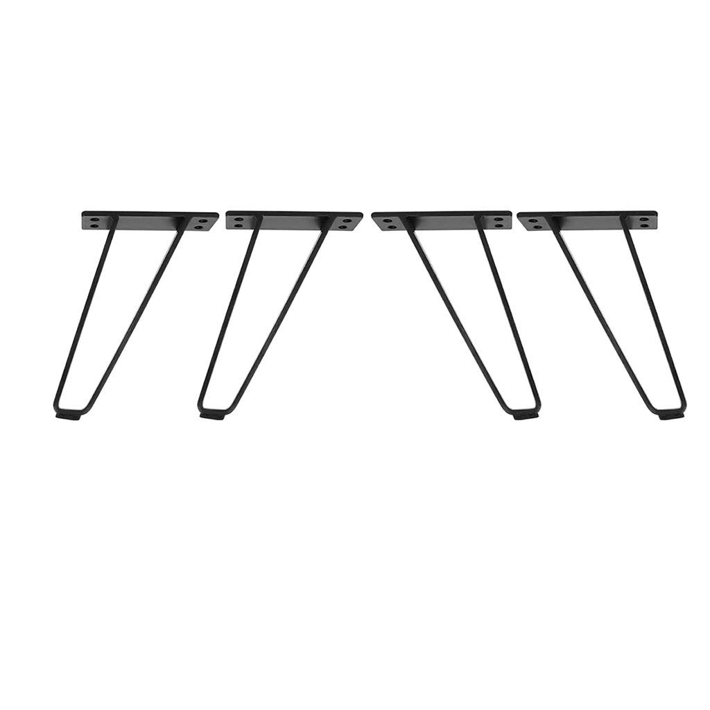 4-Pack Black Furniture Legs (7 Inch/18cm) - Heavy Duty Sofa, Table, Desk, Bench & Chair Legs - Perfect for Home, Office & DIY Furniture Projects