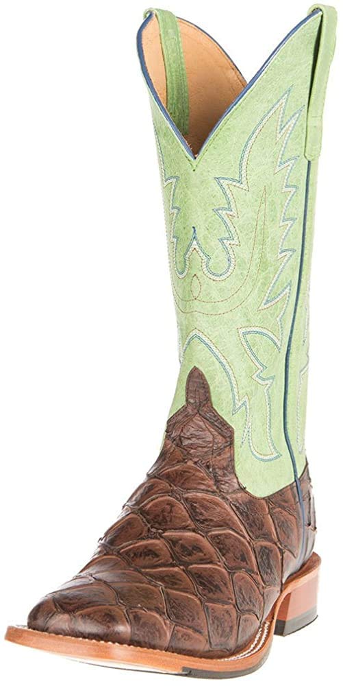 Men's Cognac Filet of Fish Seas The Day Cowboy Boots - Western Style Leather Riding Boots for Men, Comfortable & Durable for Country Music Festivals, Rodeos & Outdoor Adventures