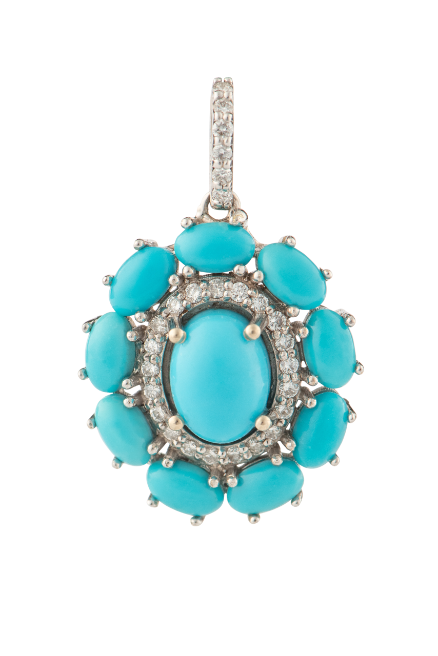 Sleeping Beauty Turquoise Pendant Necklace - Genuine Natural Stone Jewelry for Women - Perfect for Boho Fashion, Gift Giving & Spiritual Healing