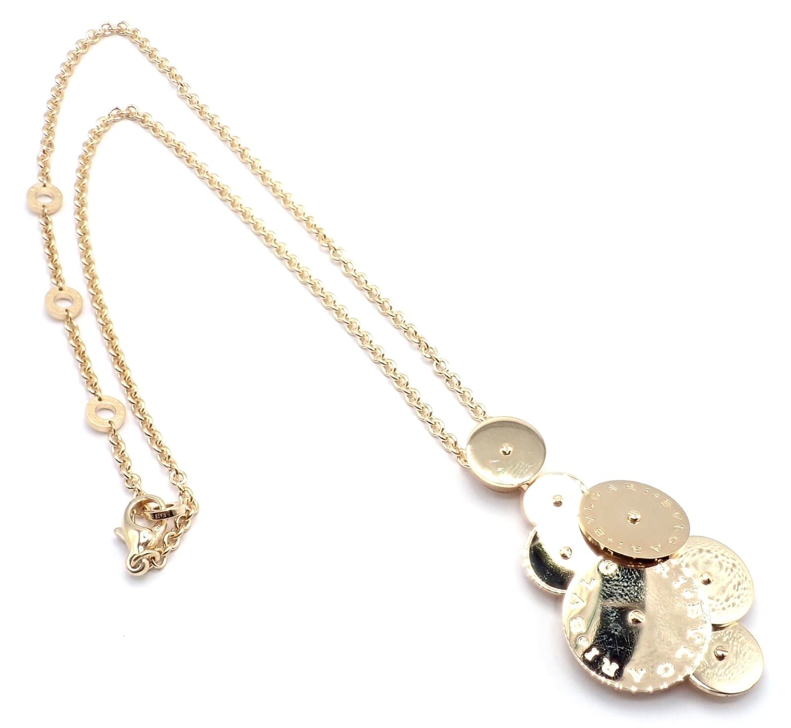 Authentic Bulgari Bvlgari Cicladi 18k Yellow Gold Large Pendant Necklace for Women - Luxury Statement Jewelry for Parties, Weddings & Special Occasions