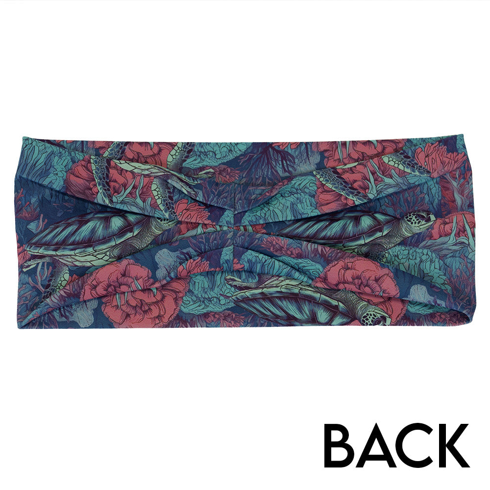 Stylish Turtle Print Headband for Women - Trendy Hair Accessory for Workouts, Yoga, and Everyday Wear
