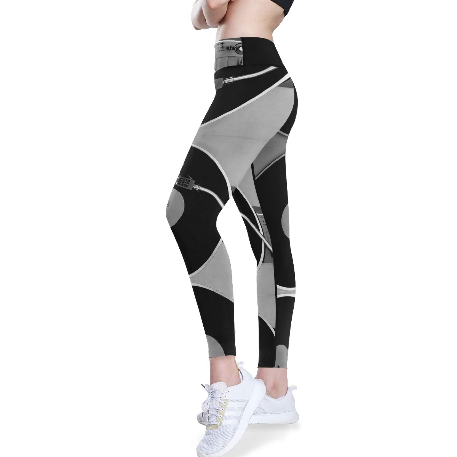 High Waist Yoga Pants with Hidden Pockets - Women's Tummy Control Workout Leggings for Running & Sports