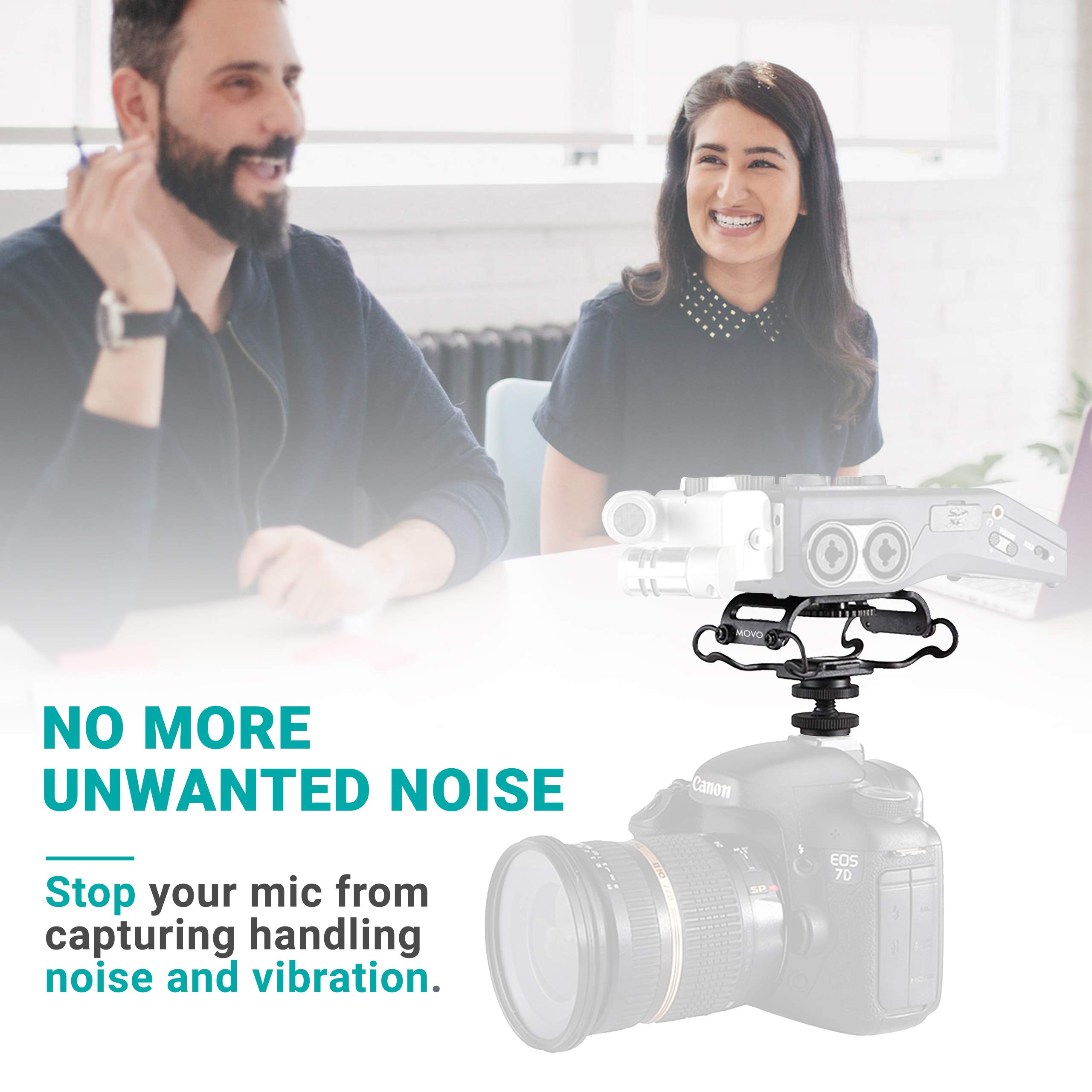 Universal Shock Mount for Zoom H1n/H2n/H4n/H5/H6 & Tascam DR-40x/DR-05x/DR-07x - Professional Microphone & Portable Recorder Accessory with 1/4