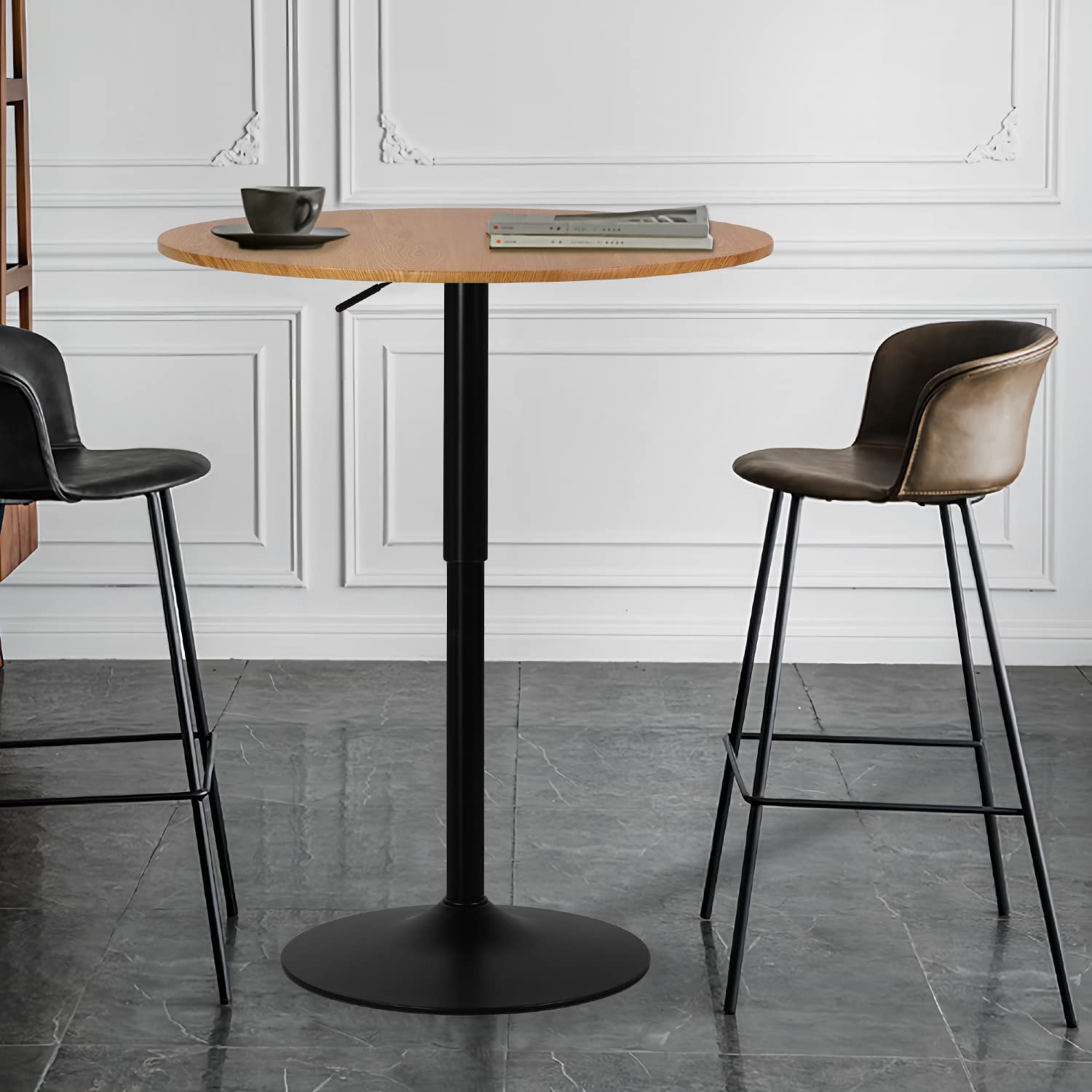 Adjustable Height Round Bistro Pub Table 27.5