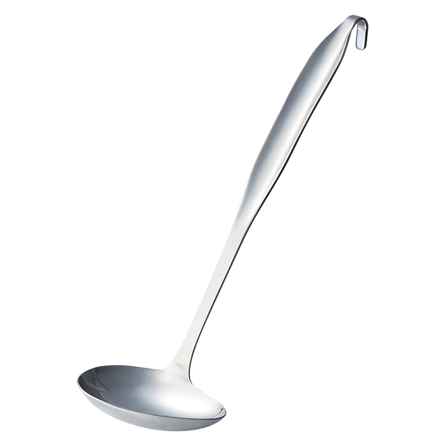 Premium Akagawa Kibutsu Stainless Steel Soup Ladle - 12 Inch Slotted Serving Spoon with Ergonomic Handle for Kitchen, Cooking, Soup, Stew & Pasta Serving - Dishwasher Safe