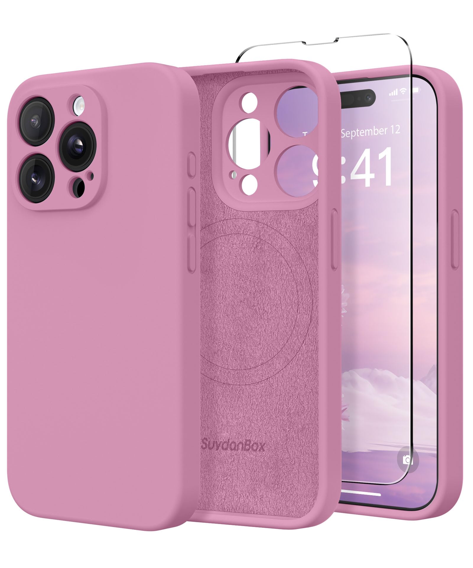 Premium Silicone Case for iPhone 15 Pro Max - MagSafe Compatible, Shockproof & Scratch-Resistant with Camera Protection & Microfiber Lining (Blackcurrant) | Perfect for Everyday Use, Travel & Outdoor Activities