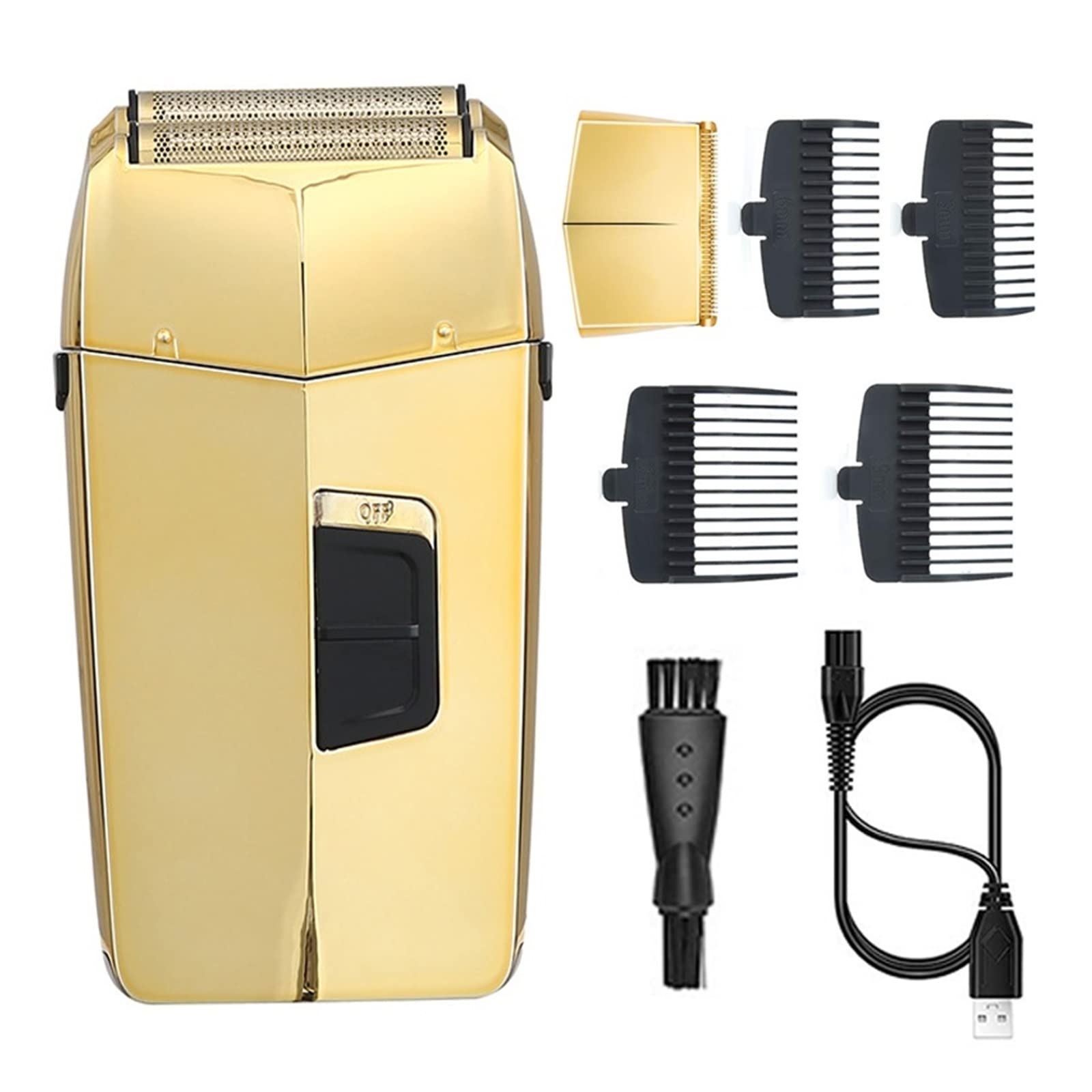 GGQQ Professional Electric Foil Shaver for Men - 2-in-1 Waterproof Beard Trimmer & Shaver with Multifunction - Perfect for Travel, Gym & Daily Grooming (Color: Black)