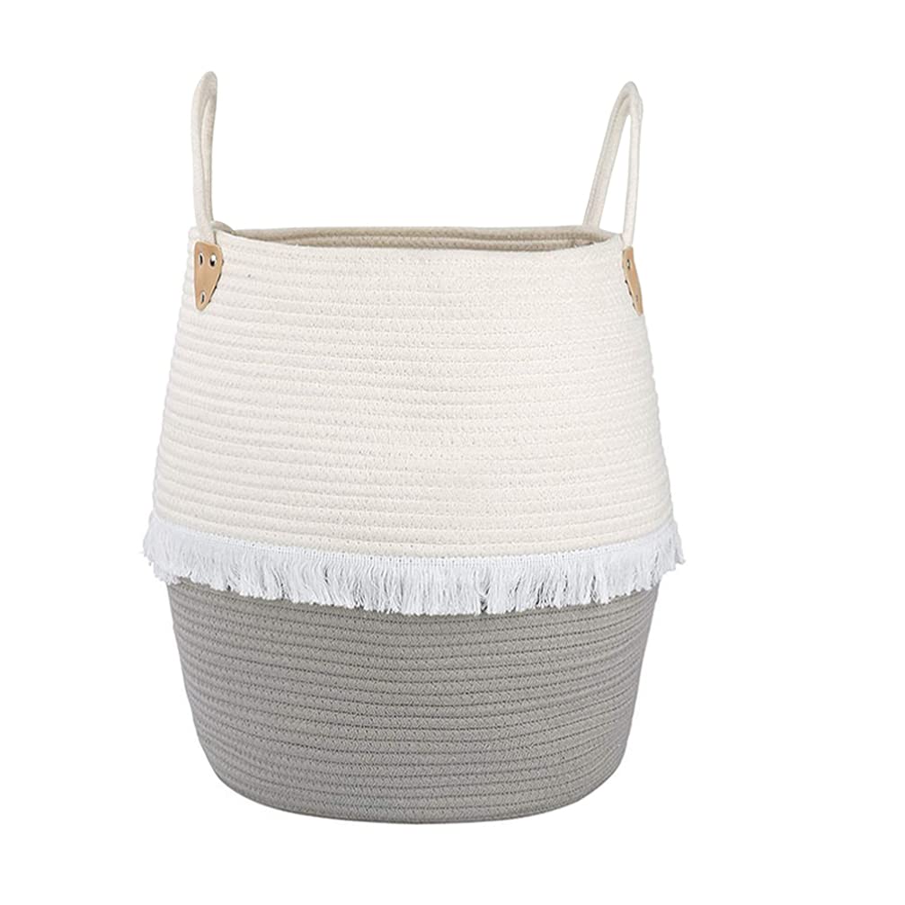 Cabilock Cotton Rope Storage Basket - Multi-Purpose Laundry Organizer, Toy Storage for Kids, Makeup & Clothing Organizer | Perfect for Nursery, Bathroom & Playroom Organization