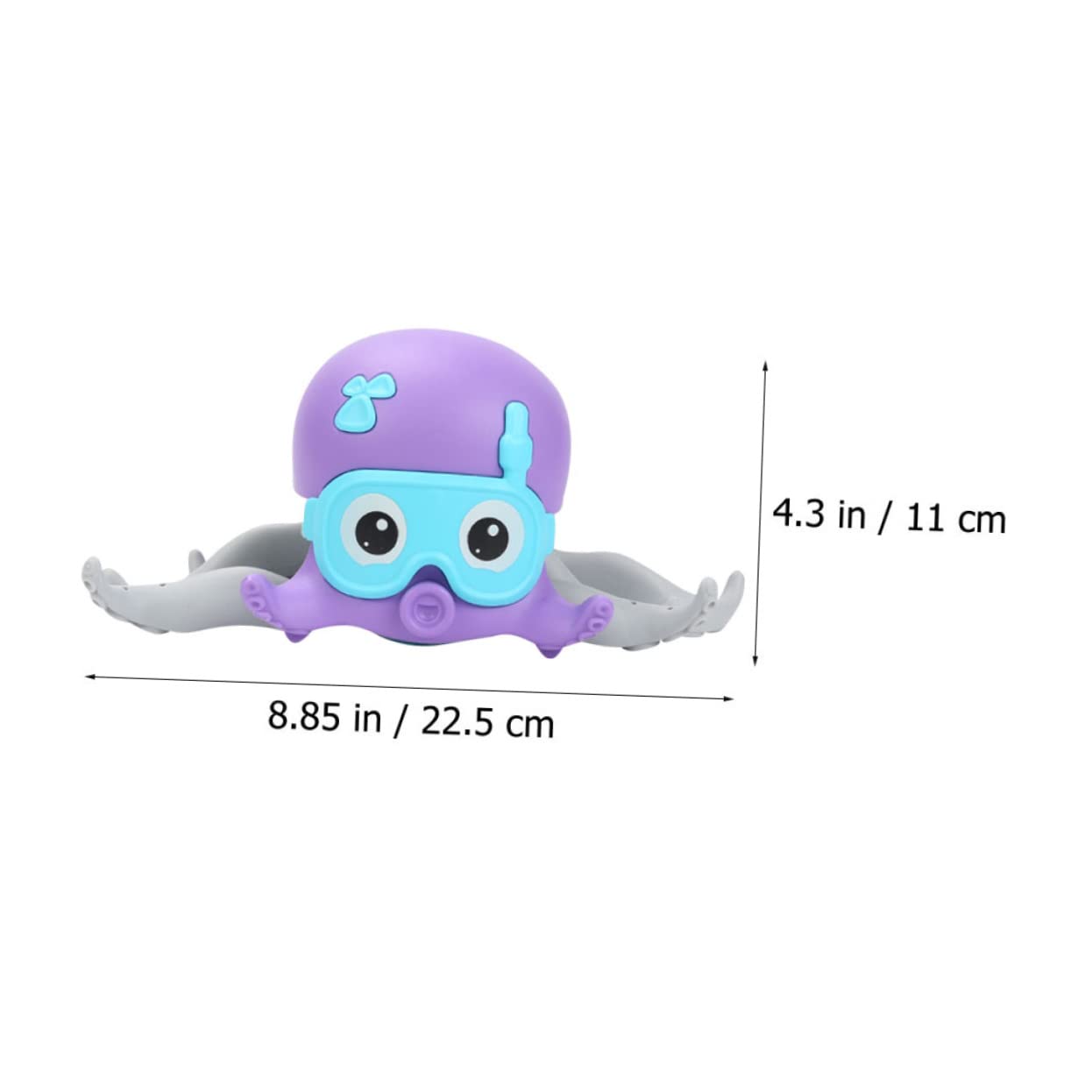 Fun Swimming Octopus Toy for Kids - Purple Plastic Underwater Bath Toy for Boys & Girls - Perfect for Pool, Bathtub & Beach Playtime