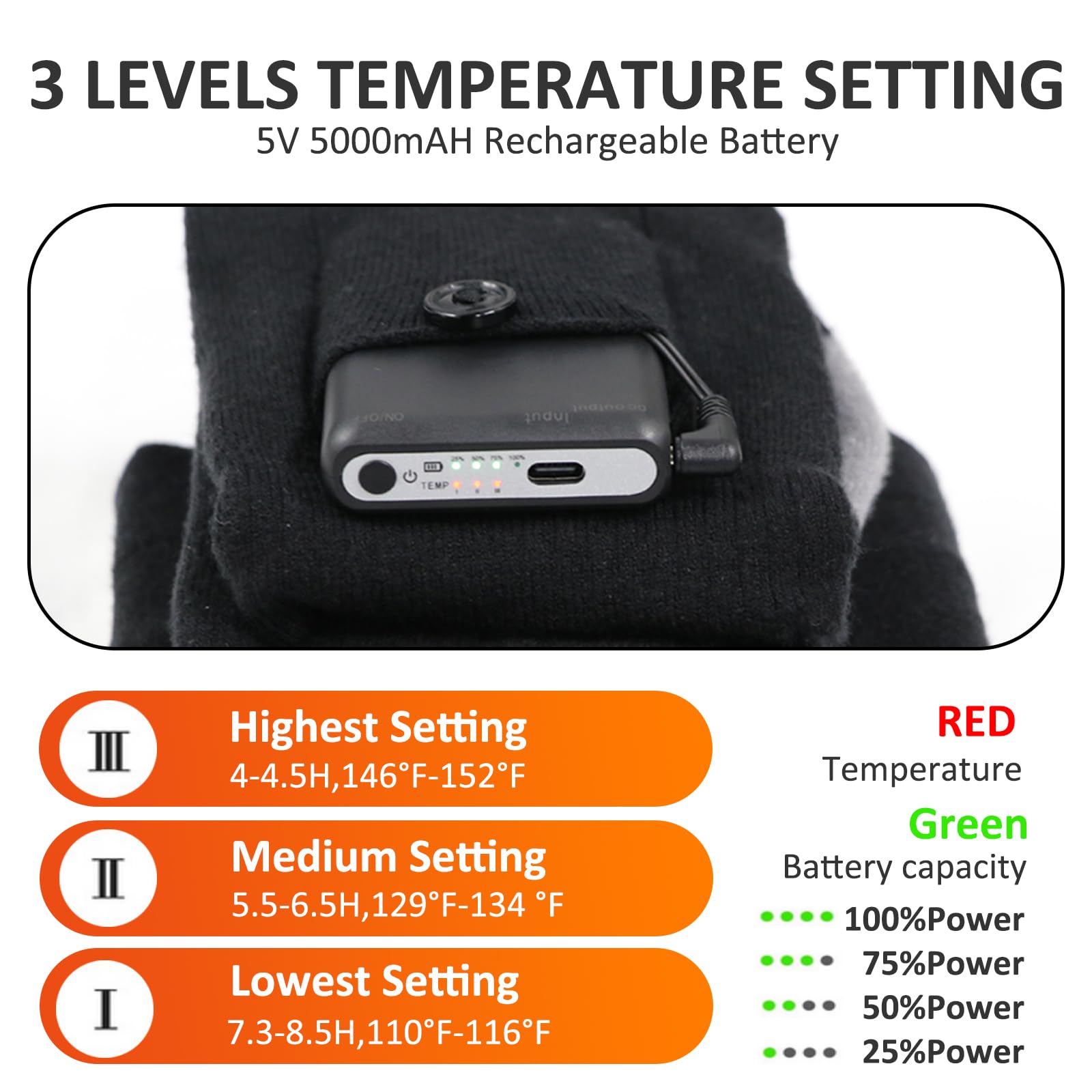 Electric Heated Socks with APP Control - 7.4V 5000mAh Rechargeable Battery for Men & Women - Winter Warm Socks for Hiking, Skiing, Hunting & Outdoor Activities