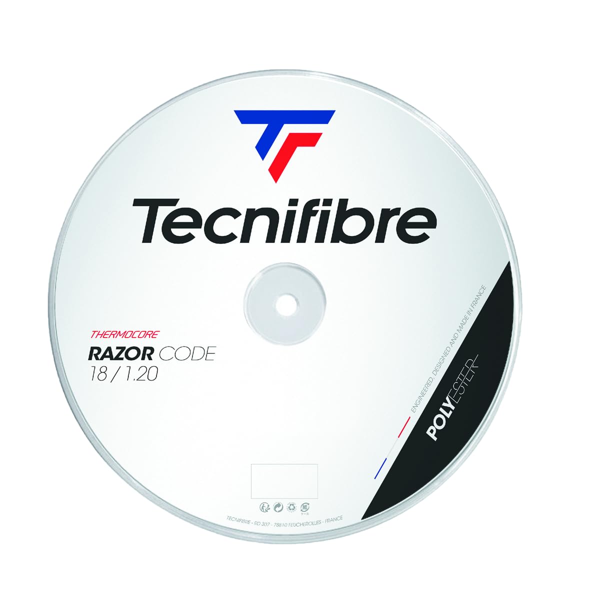 Tecnifibre Hard Tennis String Laser Cord 200m - Premium Tennis Racket String for Durability & Performance | Perfect for Competitive Play & Training Sessions