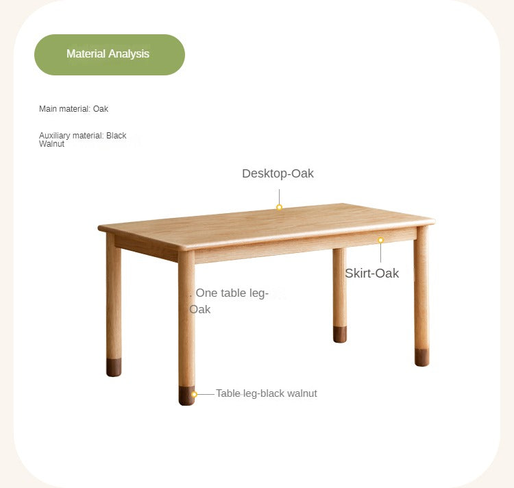 Handmade Solid Oak Wood Kids Study Desk - Durable & Ergonomic Children's Writing Table for Homework & Crafting - Perfect for Bedrooms, Homeschooling & Playrooms