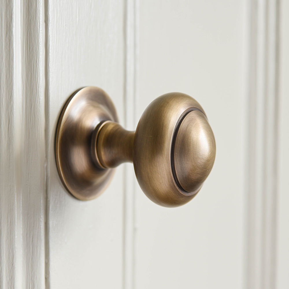 Vintage 3 Inch Round Door Pull in Antique Brass - Perfect for Cabinets, Drawers, and Furniture Hardware