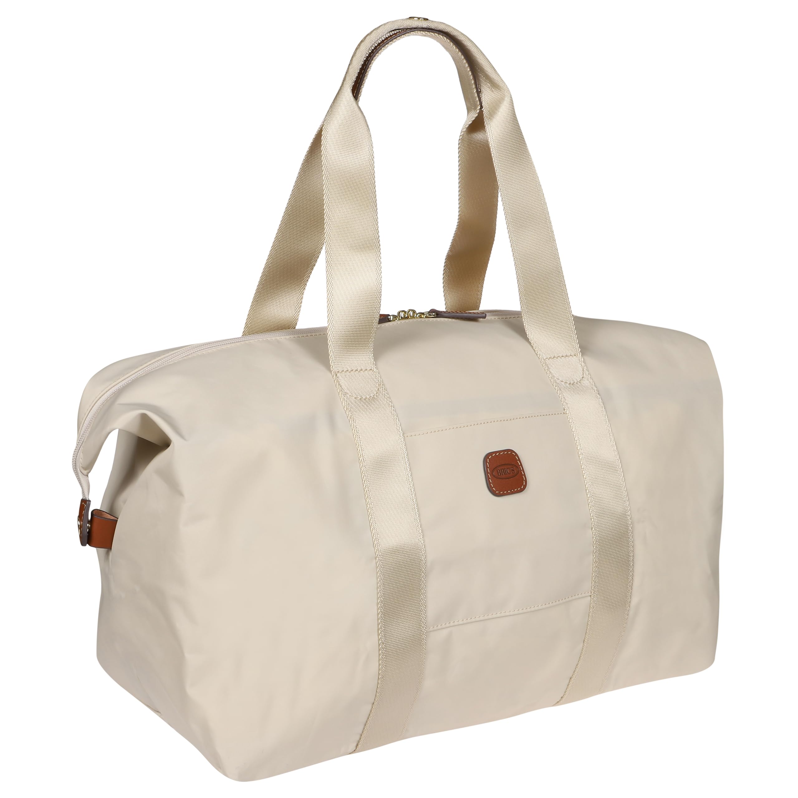 Bric's X-Bag X-Travel 2.0 Foldable Duffel Bag - 18 Inch Carry On Luggage & Overnight Bag for Women & Men - Lightweight Travel Duffel in Beige - Perfect for Weekend Trips, Gym, and Business Travel