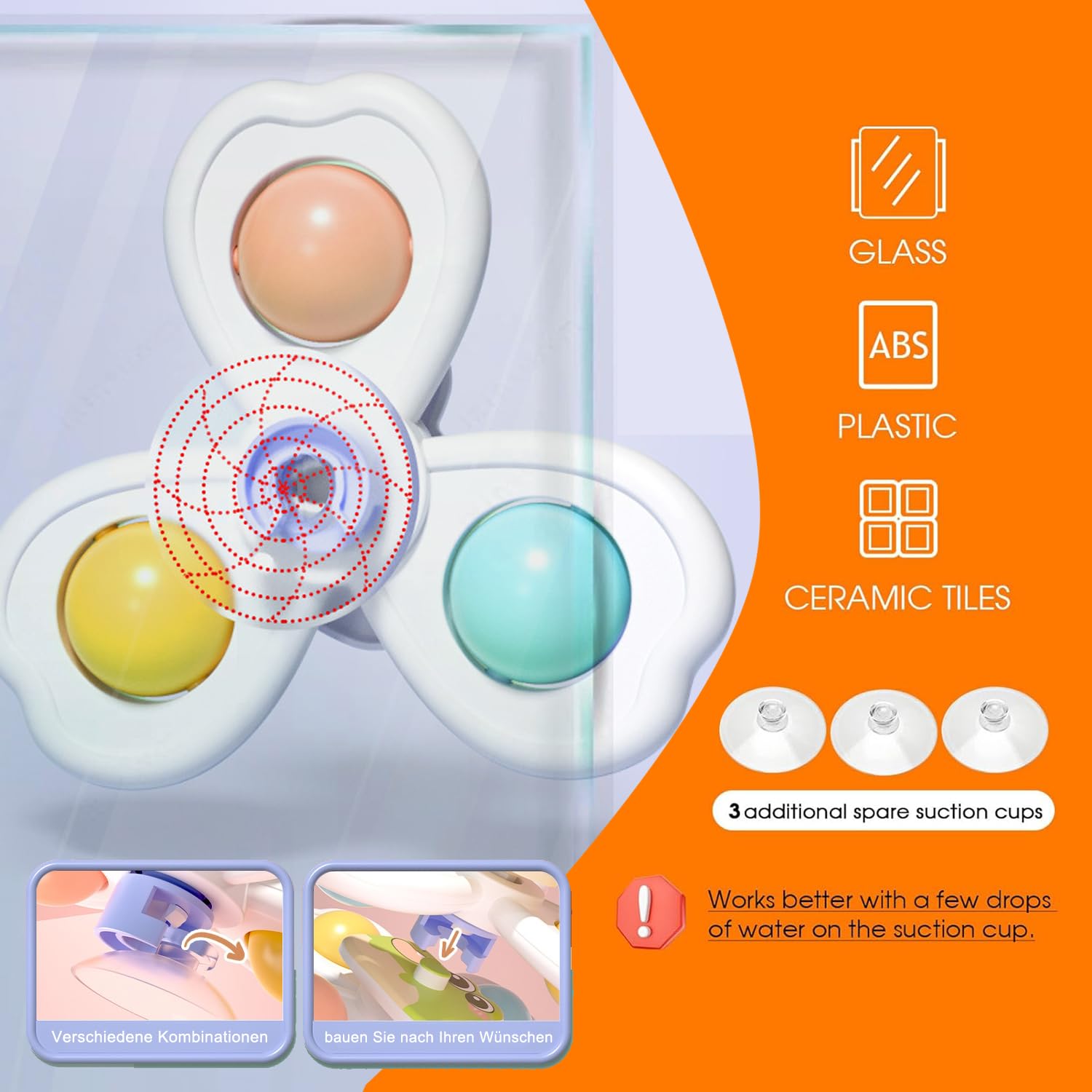 **Best Kids Bath Toys Set - 3-Piece Suction Cup Toys & 26-Piece Silicone Bath Toys for Toddlers 1+ Years | Montessori Water Play, Sensory Learning & Bathtime Fun**