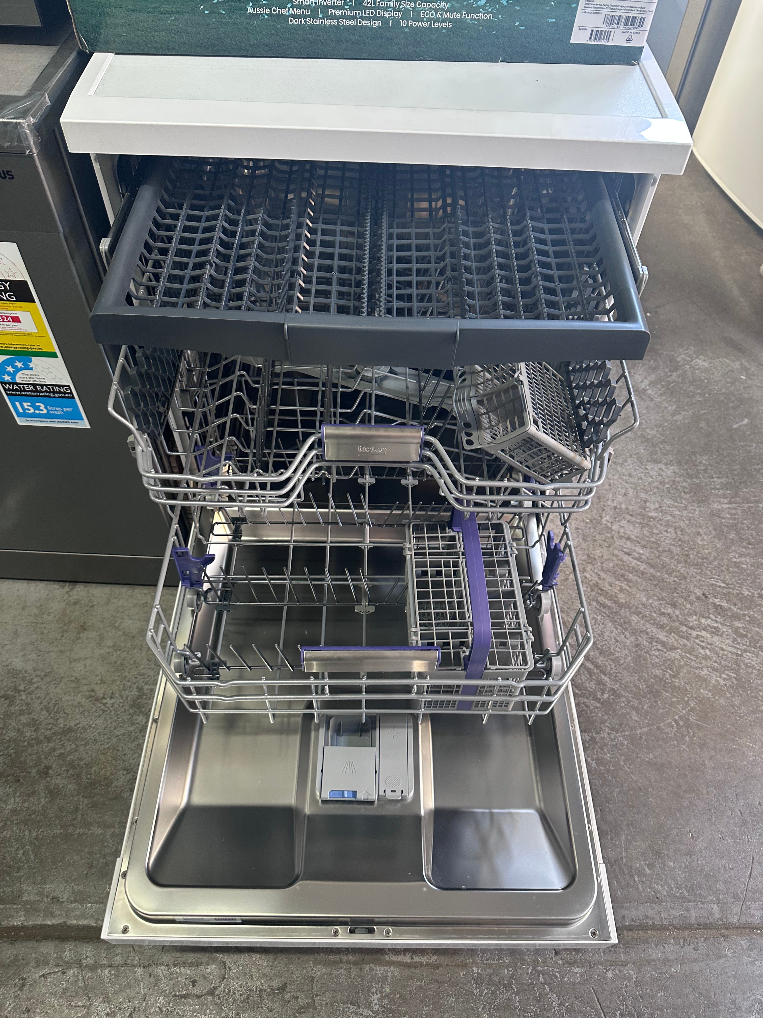 Beko BDF1620W 16 Place Setting Dishwasher - Factory Second | Energy Efficient, Quiet Operation for Large Families & Entertaining | Perfect for Kitchens, Restaurants & Catering Businesses