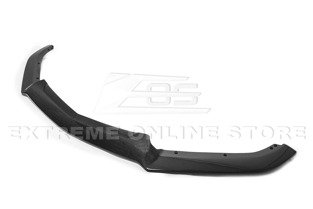 2014-2019 Cadillac CTS V-Style Carbon Fiber Front Bumper Lip Splitter - High Performance Replacement Part for Enhanced Aerodynamics & Sporty Look | Perfect for Car Enthusiasts & Street Racing Upgrades
