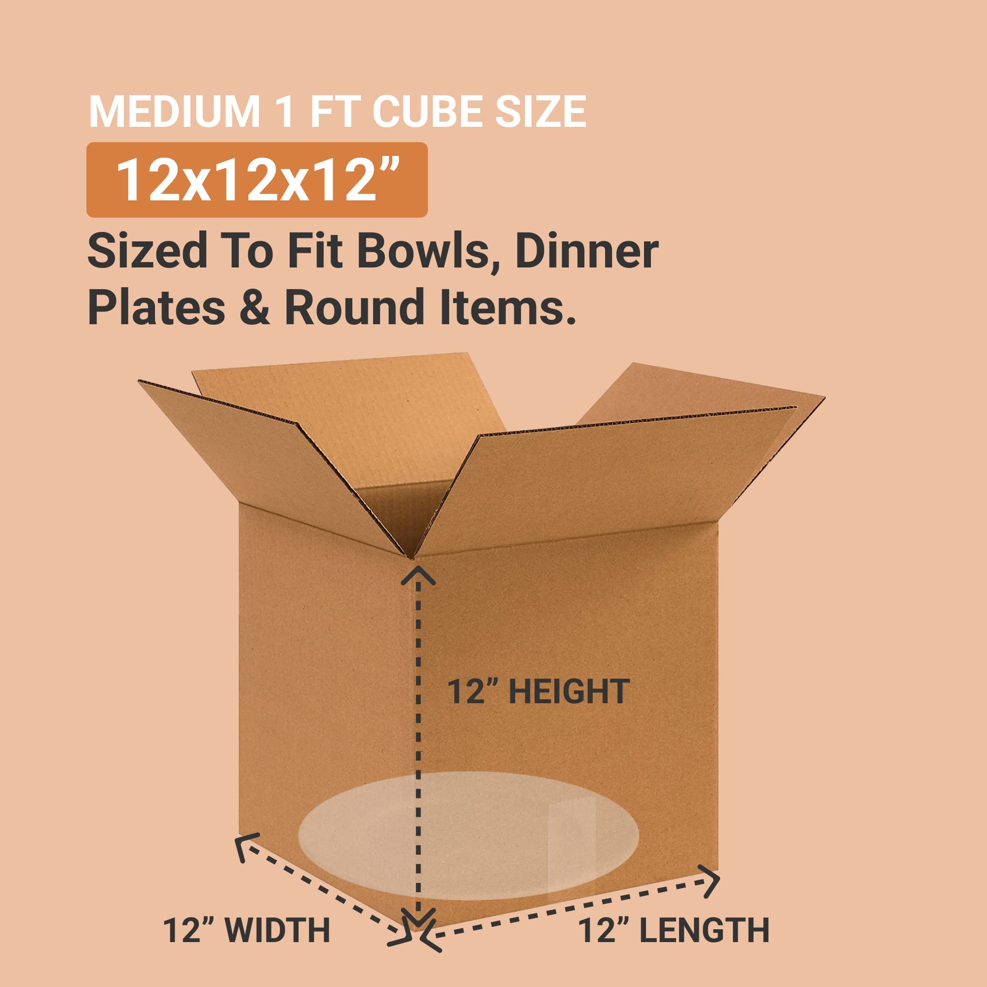 Aviditi 18 x 12 x 12 Inches Corrugated Cardboard Shipping Boxes - Small Moving & Storage Boxes 12