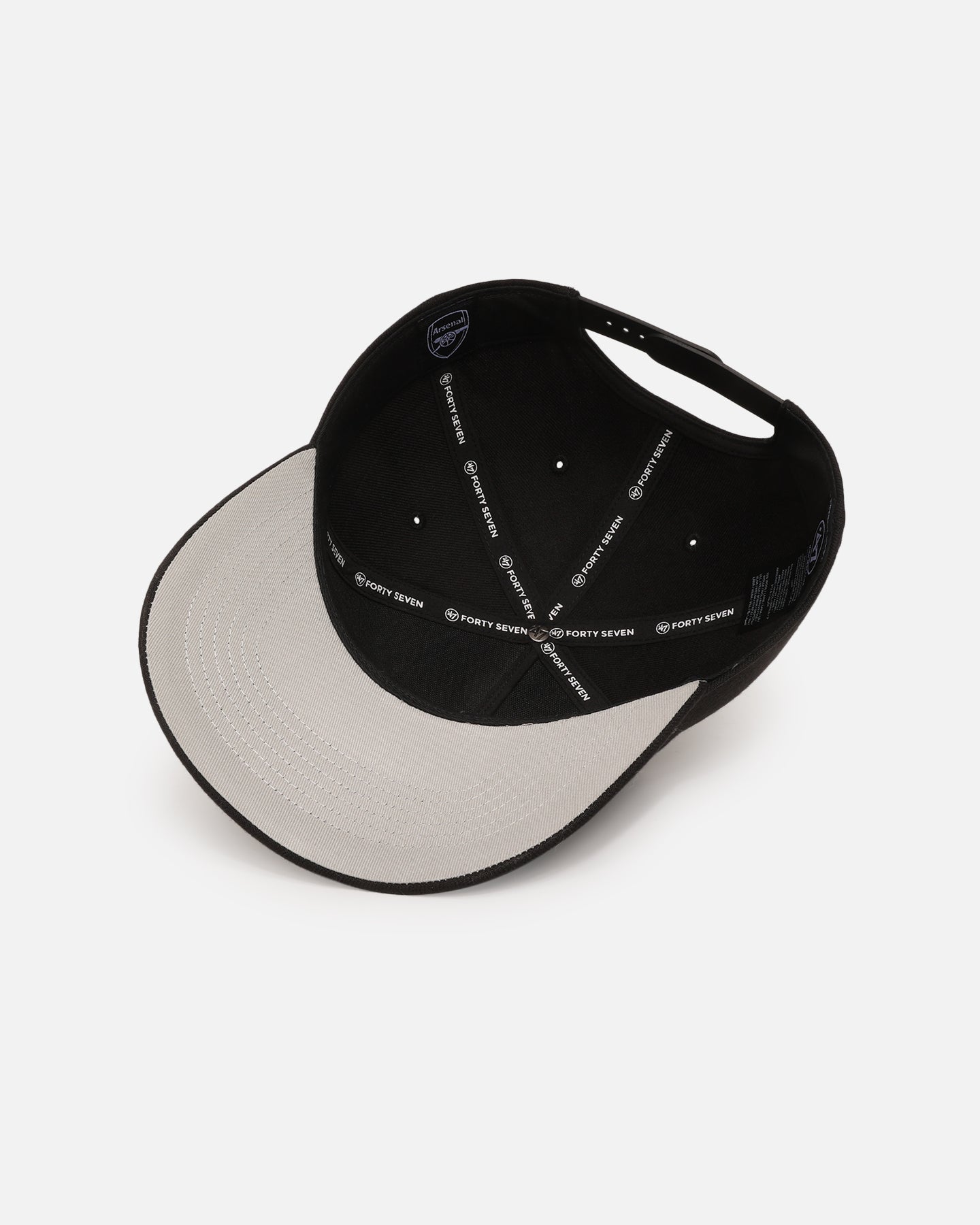 47 Brand Arsenal FC 47 MVP DT Snapback Black Hat - Adjustable Baseball Cap for Men & Women - Perfect for Football Games, Casual Wear & Sports Fans