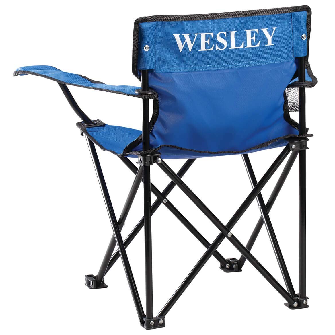 Personalized Kids Camping Chair for Outdoor Adventures - Fox Valley Traders Blue Foldable Chair for Beach, Picnic, Backyard & Camping Trips