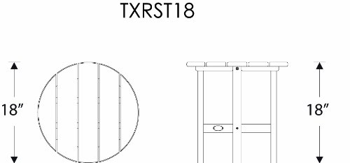 Trex Cape Cod 18-Inch Round Outdoor Side Table | Durable Stepping Stone Design | Perfect for Patio, Garden & Poolside Decor