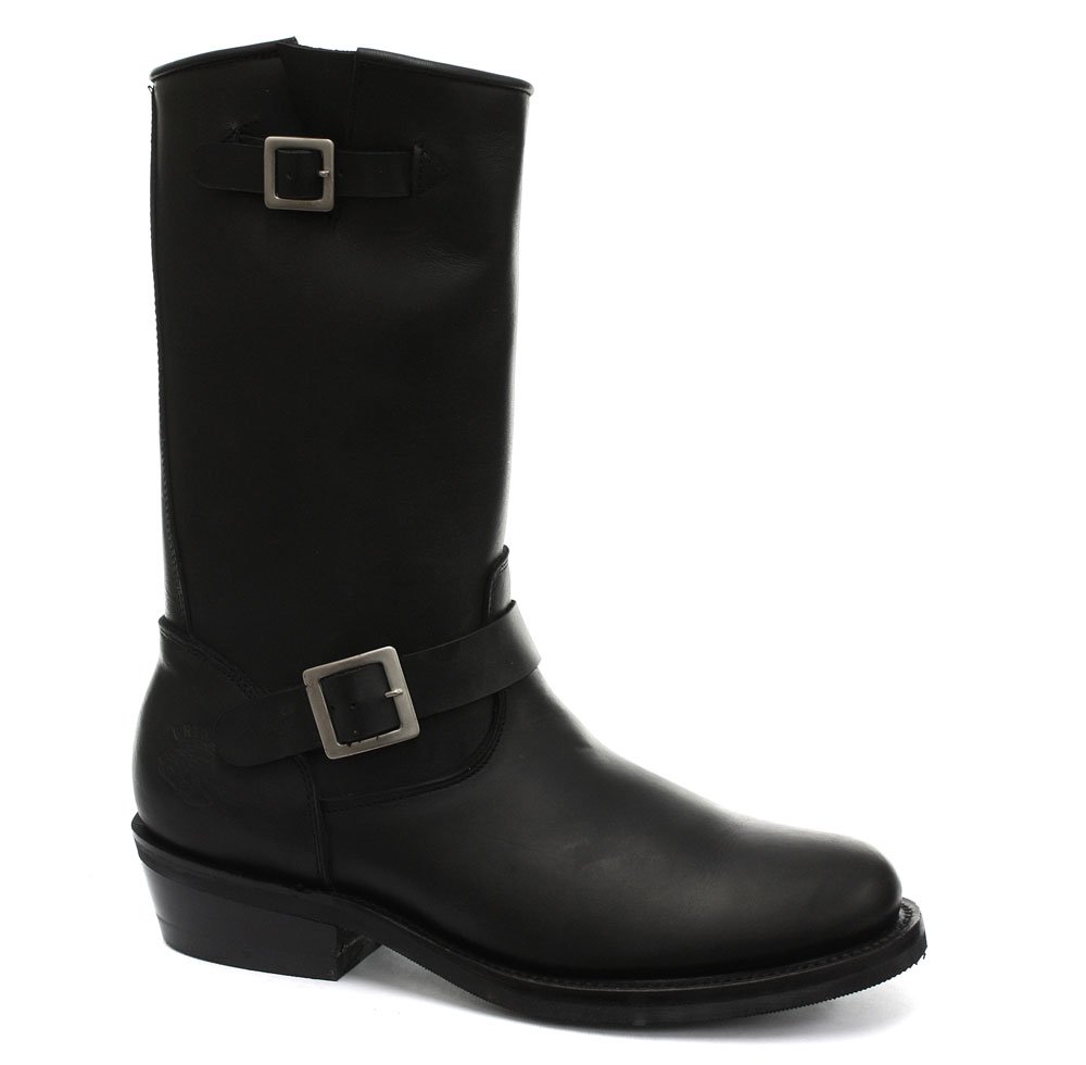 **5007 Rebel Motorcycle Boots for Men - Black Leather Riding Boots for Cruiser & Harley Bikers - Durable & Comfortable for Long Rides & Daily Commute**