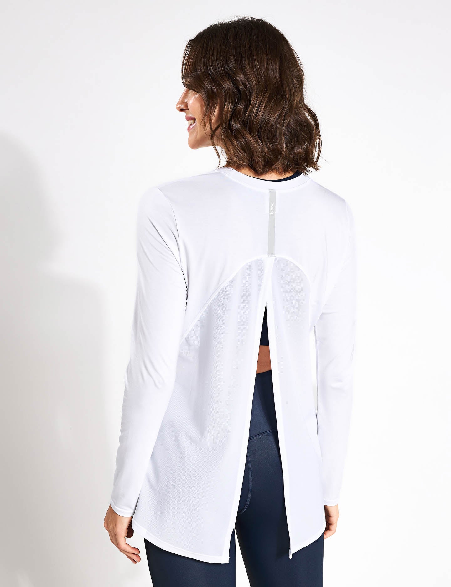 Kendall Women's Long Sleeve T-Shirt - Soft Cotton Basic Top in White | Perfect for Casual Wear, Layering & Everyday Outfits