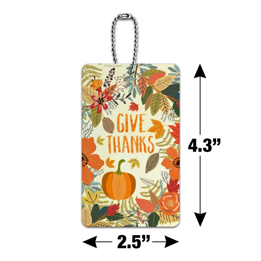 Thanksgiving Pumpkin Luggage Tag - Durable Suitcase ID Tag for Carry-On Bags | Perfect for Travel, Holidays & Gift Giving